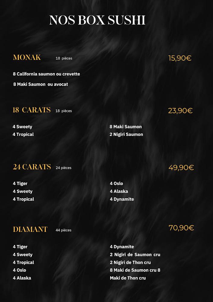Monak - Sushi Bar Fusion | Restaurant japonais & sushi à Montpellier - Menu Image 3
